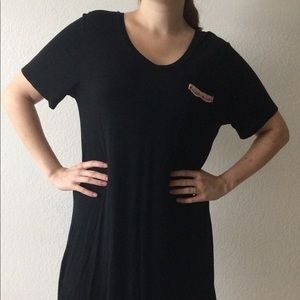 Christian Siriano Black w/ Pink Lace Night Dress